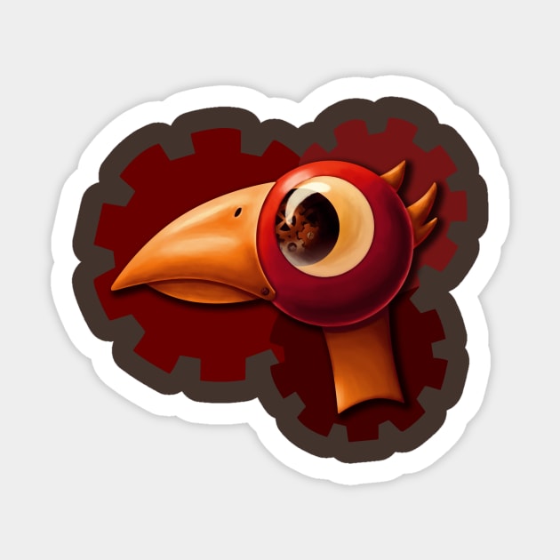 Clockwork Bird Sticker by Lemonbubble